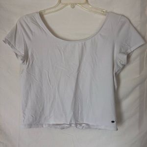 white crop top